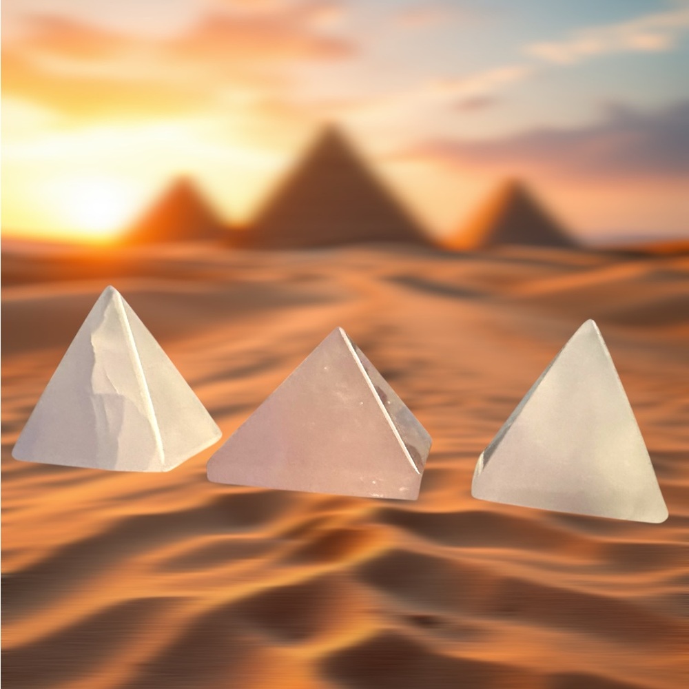 Rose Quartz Crystal Pyramid